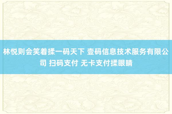 林悦则会笑着揉一码天下 壹码信息技术服务有限公司 扫码支付 无卡支付揉眼睛